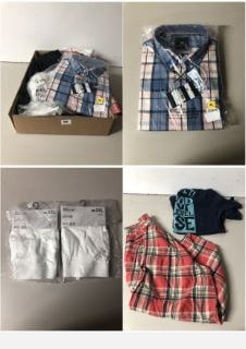 A BOX OF MEN'S AND WOMEN'S MAINLY UNSEALED CLOTHING