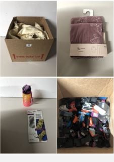 A BOX OF MEN'S AND WOMEN'S MAINLY UNSEALED CLOTHING