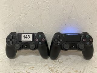 2 X SONY PLAYSTATION 4 CONTROLLERS