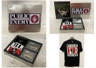 PUBLIC ENEMY GREATEST SITES AND SOUNDS CDS AND T-SHIRT SIZE XL