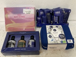 QTY OF ITEMS INC TED BAKER LONDON HAIR AND BODY WASH TRIO