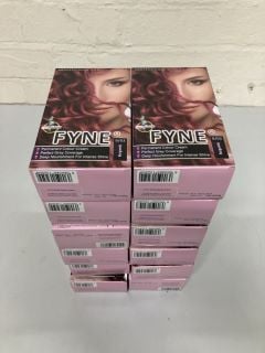 12 X FYNE PERMANENT COLOUR CREAM INC BURGUNDY COLOUR