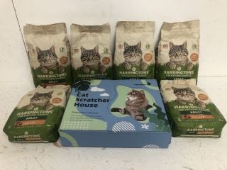 QTY OF PET ITEMS INC HARRINGTONS ADULT CAT FOOD