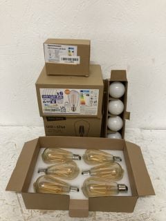 QTY OF LIGHT BULBS INC SPACELUMEN G40 FILAMENT LED BULB