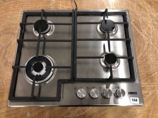 ZANUSSI 60CM STAINLESS STEEL GAS HOB MODEL: ZGH66424XX - RRP.£199 (EX-DISPLAY)