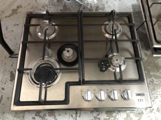 2 X ZANUSSI 60CM STAINLESS STEEL GAS HOB MODEL: ZGH66424XX (INCOMPLETE) (EX-DISPLAY)