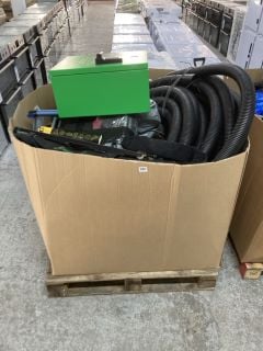 PALLET OF ITEMS TO INC LIFE SAVING DEFIBRILLATOR STORAGE BOX