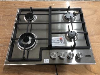 ZANUSSI 60CM STAINLESS STEEL GAS HOB MODEL: ZGH66424XX - RRP.£199 (EX-DISPLAY)