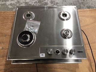 2 X ZANUSSI 60CM STAINLESS STEEL GAS HOB MODEL: ZGH66424XX (INCOMPLETE) (EX-DISPLAY)