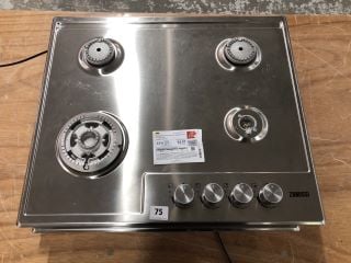 2 X ZANUSSI 60CM STAINLESS STEEL GAS HOB MODEL: ZGH66424XX (INCOMPLETE) (EX-DISPLAY)