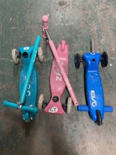 QTY OF CHILDRENS SCOOTERS