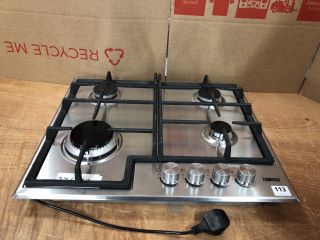 ZANUSSI 4 BURNER GAS HOB MODEL: ZGH66424XX RRP: £199 (EX DISPLAY)