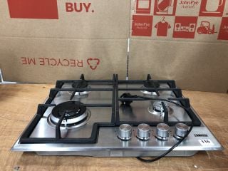 ZANUSSI 4 BURNER GAS HOB MODEL: ZGH66424XX RRP: £199 (EX DISPLAY)