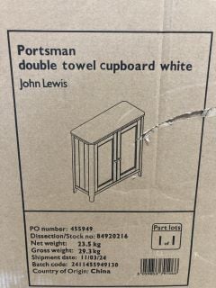 JOHN LEWIS PORTSMAN TOWEL CUPBOARD IN WHITE RRP: £299