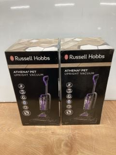 2 X RUSSELL HOBBS ATHENA 2 PET UPRIGHT VACUUM CLEANERS