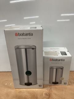 2 X BRABANTIA NEWCOLE PEDAL BINS INC 30L