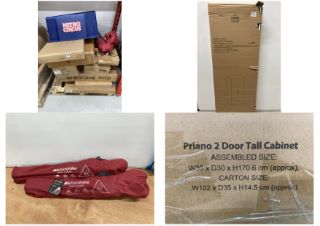 PALLET OF ITEMS INC URBN LIVING ORLANDO 2 DOOR WARDROBE