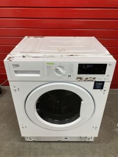 BEKO INTEGRATED 8/5KG WASHER DRYER MODEL: WDIK854451 RRP: £439 (EX DISPLAY)