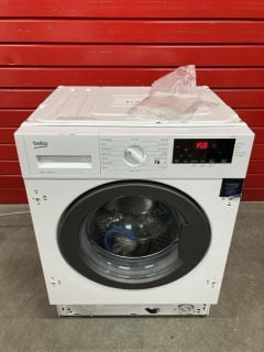 BEKO INTEGRATED 8KG WASHING MACHINE MODEL: WTIK84121 RRP: £346 (EX DISPLAY)