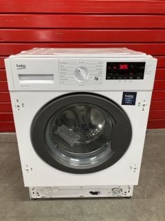 BEKO INTEGRATED 8KG WASHING MACHINE MODEL: WTIK84121 RRP: £346 (EX DISPLAY)