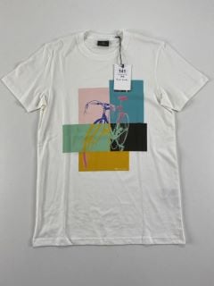 PAUL SMITH MEN'S SLIM FIT T-SHIRT BIKE. SIZE: S, MADE FROM: 100% COTTON. RRP: £55