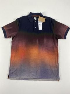 PAUL SMITH GENT'S POLO SHIRT MINERAL DEGRADE PRINT. SIZE: L, MADE FROM: 100% COTTON. RRP: £195