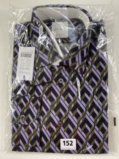 PAUL SMITH GENT'S S/C SLIM SHIRT. SIZE: 15.5, MADE FROM: 100% COTTON. RRP: £230