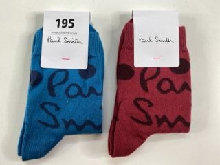 2 X PAUL SMITH WOMEN'S SOCK TO INC PENIEL. MADE FROM: 80 SOFT COTTON 18 NYLON 2 SPANDEX. RRP: £38