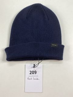 PAUL SMITH MEN'S HAT CASHWOOL BEANIE. MADE FROM: 100% LAMBSWOOL KNITTED. RRP: £55