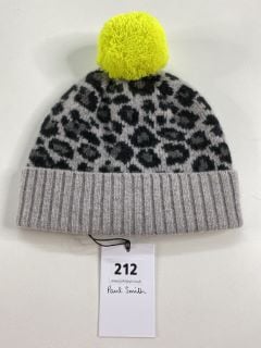 PAUL SMITH WOMEN'S HAT LEOPARD POM. MADE FROM: 100% WOOL KNITTED. RRP: £70