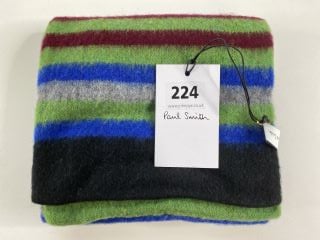 PAUL SMITH MEN'S SCARF STRIPEY. MADE FROM: 100% LAMBSWOOL KNITTED. RRP: £125