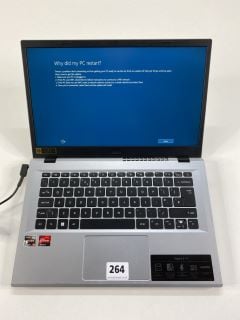 ACER ASPIRE 3 14 256GB LAPTOP IN GREY: MODEL NO N23H1 (WITH CHARGER(NO BOX)) (KEYBOARD FAULT). AMD RYZEN 3 7320U, 8GB RAM,   [JPTN41175]