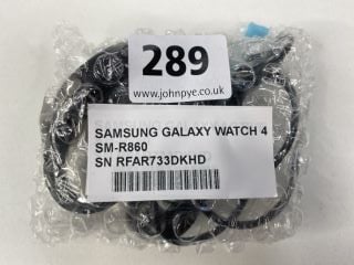 SAMSUNG GALAXY WATCH 4 SMARTWATCH IN BLACK: MODEL NO SM-860 (WITH CHARGE CABLE)  [JPTN41197]