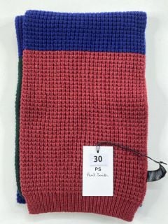 PAUL SMITH MEN'S SCARF 3 BLOCK. MADE FROM: 100% LAMBSWOOL KNITTED. RRP: £85