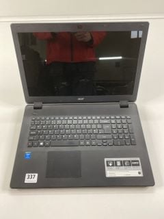 ACER ASPIRE 71-P3LV 1TB LAPTOP IN BLACK: MODEL NO ES1-711 (UNIT ONLY) (BATTERY FAULT). INTEL PENTIUM, 8GB RAM,   [JPTN41254]