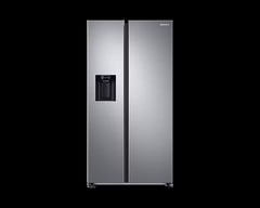 SAMSUNG SERIES 8 SPACEMAX FREESTANDING AMERICAN STYLE FRIDGE FREEZER - SILVER - MODEL NUMBER RS68A884CSL/EU - RRP £2279 (JOHN PYE WHITEGOODS CONDITION REPORT: UNIT POWERED UP, NO ERROR CODE APPARENT,