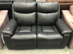 LA-Z-BOY DAYTONA 2 SEATER POWER RECLINER SOFA IN JET BLACK LEATHER - RRP £1549