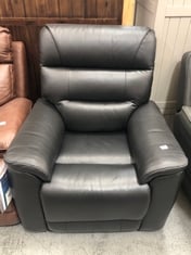 LA-Z-BOY PARKER STATIC ARMCHAIR IN BLACK LEATHER