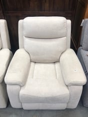 LA-Z-BOY POWER RECLINER ARMCHAIR IN CREAM FABRIC