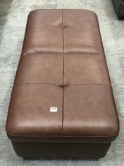 LA-Z-BOY DAYTONA STORAGE FOOTSTOOL IN ECLIPSE BROWN LEATHER