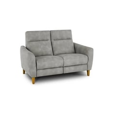 DYLAN 2 SEATER STATIC SOFA IN LIGHT GREY FABRIC - RRP £750