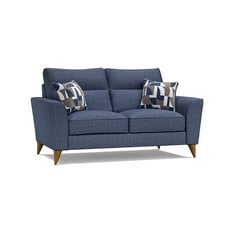 LEVI 2 SEATER SOFA IN BARLEY BLUE OCEAN FABRIC - RRP £945