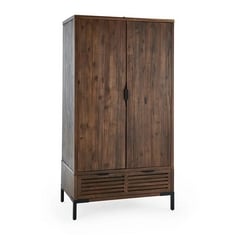 DETROIT SOLID HARDWOOD AND METAL DOUBLE WARDROBE - ITEM NO. DET101 - RRP £770