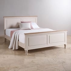 SHAY NATURAL SOLID OAK AND PAINTED SUPER KING BED FRAME - ITEM NO. TPMAS021 - RRP £699