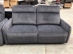 3 SEATER MANUAL RECLINER SOFA IN DARK GREY FABRIC