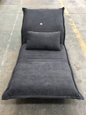 DARK GREY FABRIC RELAXER CHAIR