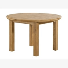 KNIGHTBRIDGE NATURAL SOLID OAK 4FT EXTENDING DINING TABLE - RRP £559