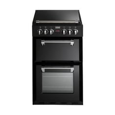 STOVES FREESTANDING DOUBLE OVEN/ HOB IN BLACK - MODEL NO. ST RICH 550DFW - RRP £924