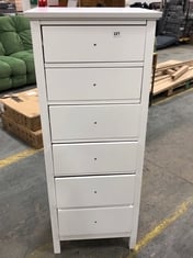 JOHN LEWIS ANYDAY TALL 6 DRAWER TALLBOY CHEST IN WHITE - RRP £249