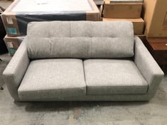 JOHN LEWIS LONG 2 SEATER SOFA IN LIGHT GREY FABRIC